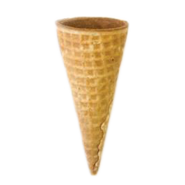 Рожок вафельного сахарного теста для мороженого и десертов, диаметр 52 ±2 мм, высота 125 ± 3 мм, толщина не менее 1 мм.